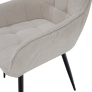 Dizajnové kreslo, béžová/čierna, MARKEN