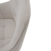 Dizajnové kreslo, béžová/čierna, MARKEN