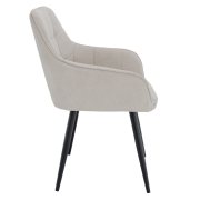 Dizajnové kreslo, béžová/čierna, MARKEN