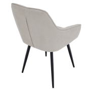 Dizajnové kreslo, béžová/čierna, MARKEN