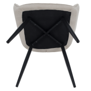 Dizajnové kreslo, béžová/čierna, MARKEN
