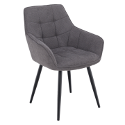 Dizajnové kreslo, sivá/čierna, MARKEN