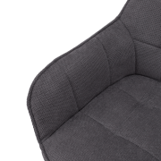 Dizajnové kreslo, sivá/čierna, MARKEN