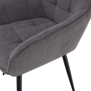 Dizajnové kreslo, sivá/čierna, MARKEN