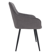 Dizajnové kreslo, sivá/čierna, MARKEN