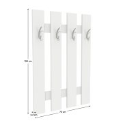 Vešiaková stena, biela, KORADO NEW KV11