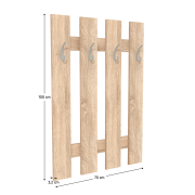 Vešiaková stena, dub sonoma, KORADO NEW KV11