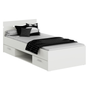 Posteľ, 90x200, biela, MICHIGAN NEW