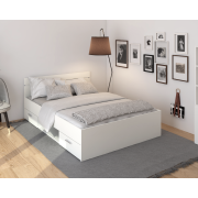 Posteľ, 140x200, biela, MICHIGAN NEW