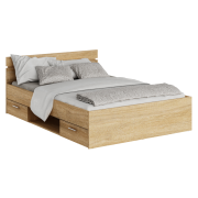 Posteľ, 140x200, dub sonoma, MICHIGAN NEW