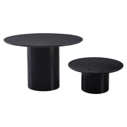 Konferenčný stolík, čierna, priemer 80 cm, MAHIR TYP 2