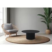 Konferenčný stolík, čierna, priemer 80 cm, MAHIR TYP 2