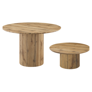 Konferenčný stolík, dub, priemer 80 cm, MAHIR TYP 2