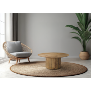 Konferenčný stolík, dub, priemer 80 cm, MAHIR TYP 2