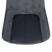 Dizajnové kreslo, sivá Velvet látka, VERIO