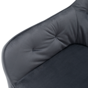 Dizajnové kreslo, sivá Velvet látka, VERIO