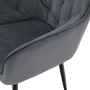 Dizajnové kreslo, sivá Velvet látka, VERIO