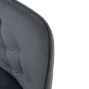 Dizajnové kreslo, sivá Velvet látka, VERIO