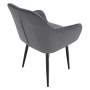 Dizajnové kreslo, sivá Velvet látka, VERIO