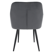 Dizajnové kreslo, sivá Velvet látka, VERIO