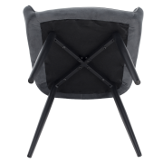 Dizajnové kreslo, sivá Velvet látka, VERIO