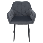 Dizajnové kreslo, sivá Velvet látka, VERIO
