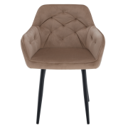 Dizajnové kreslo, svetlohnedá Velvet látka, VERIO