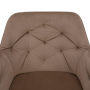 Dizajnové kreslo, svetlohnedá Velvet látka, VERIO