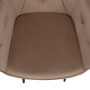 Dizajnové kreslo, svetlohnedá Velvet látka, VERIO