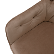 Dizajnové kreslo, svetlohnedá Velvet látka, VERIO