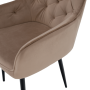 Dizajnové kreslo, svetlohnedá Velvet látka, VERIO