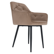 Dizajnové kreslo, svetlohnedá Velvet látka, VERIO