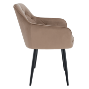 Dizajnové kreslo, svetlohnedá Velvet látka, VERIO