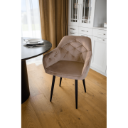 Dizajnové kreslo, svetlohnedá Velvet látka, VERIO