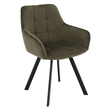 Dizajnové kreslo, zelená Velvet/čierna, PETIN