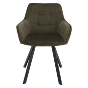 Dizajnové kreslo, zelená Velvet/čierna, PETIN