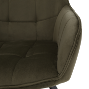 Dizajnové kreslo, zelená Velvet/čierna, PETIN