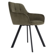 Dizajnové kreslo, zelená Velvet/čierna, PETIN
