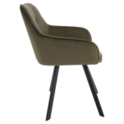 Dizajnové kreslo, zelená Velvet/čierna, PETIN