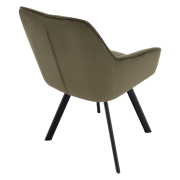 Dizajnové kreslo, zelená Velvet/čierna, PETIN