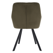 Dizajnové kreslo, zelená Velvet/čierna, PETIN