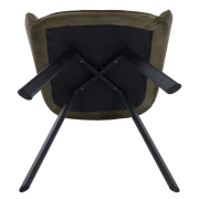 Dizajnové kreslo, zelená Velvet/čierna, PETIN