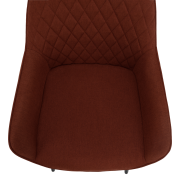 Dizajnové kreslo, hnedá/čierna, OSKOR