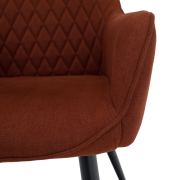 Dizajnové kreslo, hnedá/čierna, OSKOR