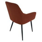 Dizajnové kreslo, hnedá/čierna, OSKOR