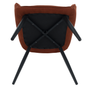 Dizajnové kreslo, hnedá/čierna, OSKOR