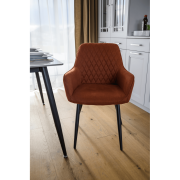 Dizajnové kreslo, hnedá/čierna, OSKOR