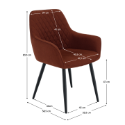 Dizajnové kreslo, hnedá/čierna, OSKOR