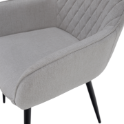 Dizajnové kreslo, svetlosivá/čierna, OSKOR