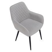 Dizajnové kreslo, svetlosivá/čierna, OSKOR